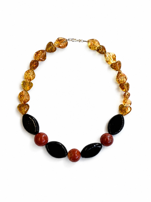 AMBER HEART NECKLACE