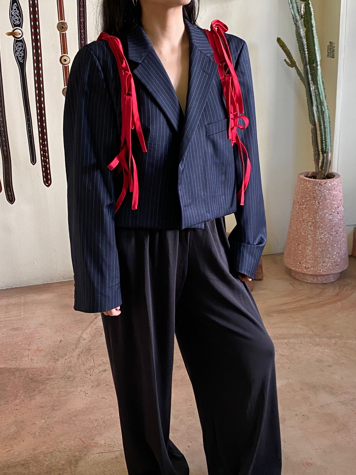 CROPPED APRON BLAZER