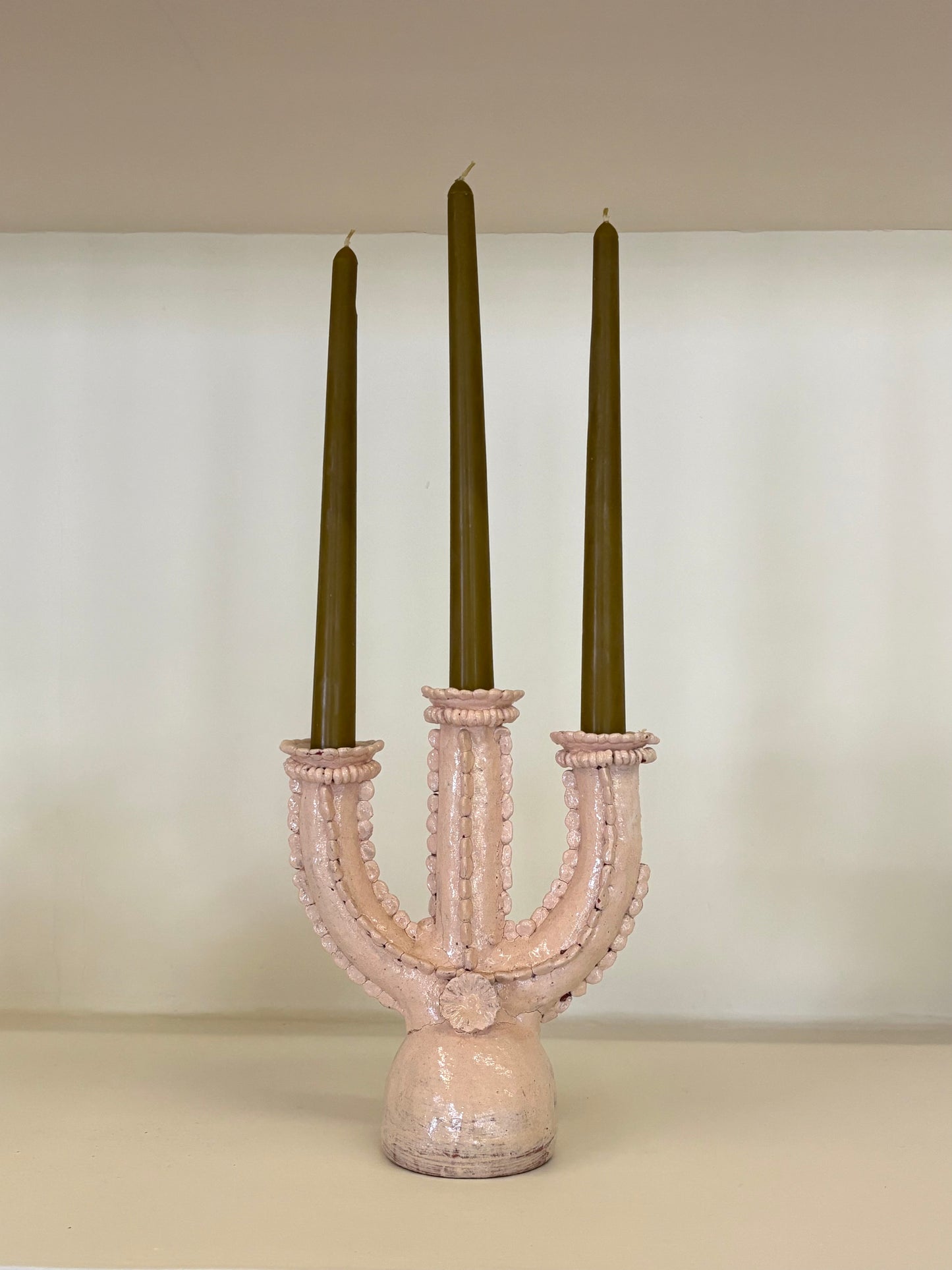 PINK CANDLE HOLDER