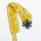 BLUE ORCHID YELLOW DYED SILK NECKLACE