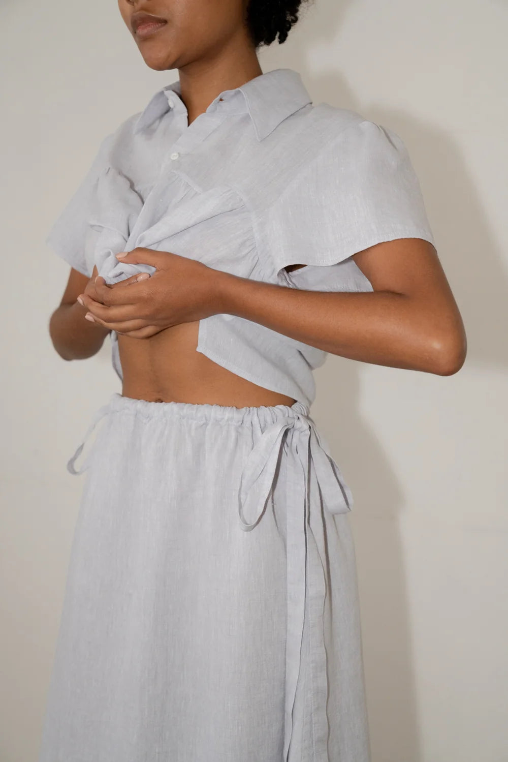 EUVA SKIRT LIGHT BLUE