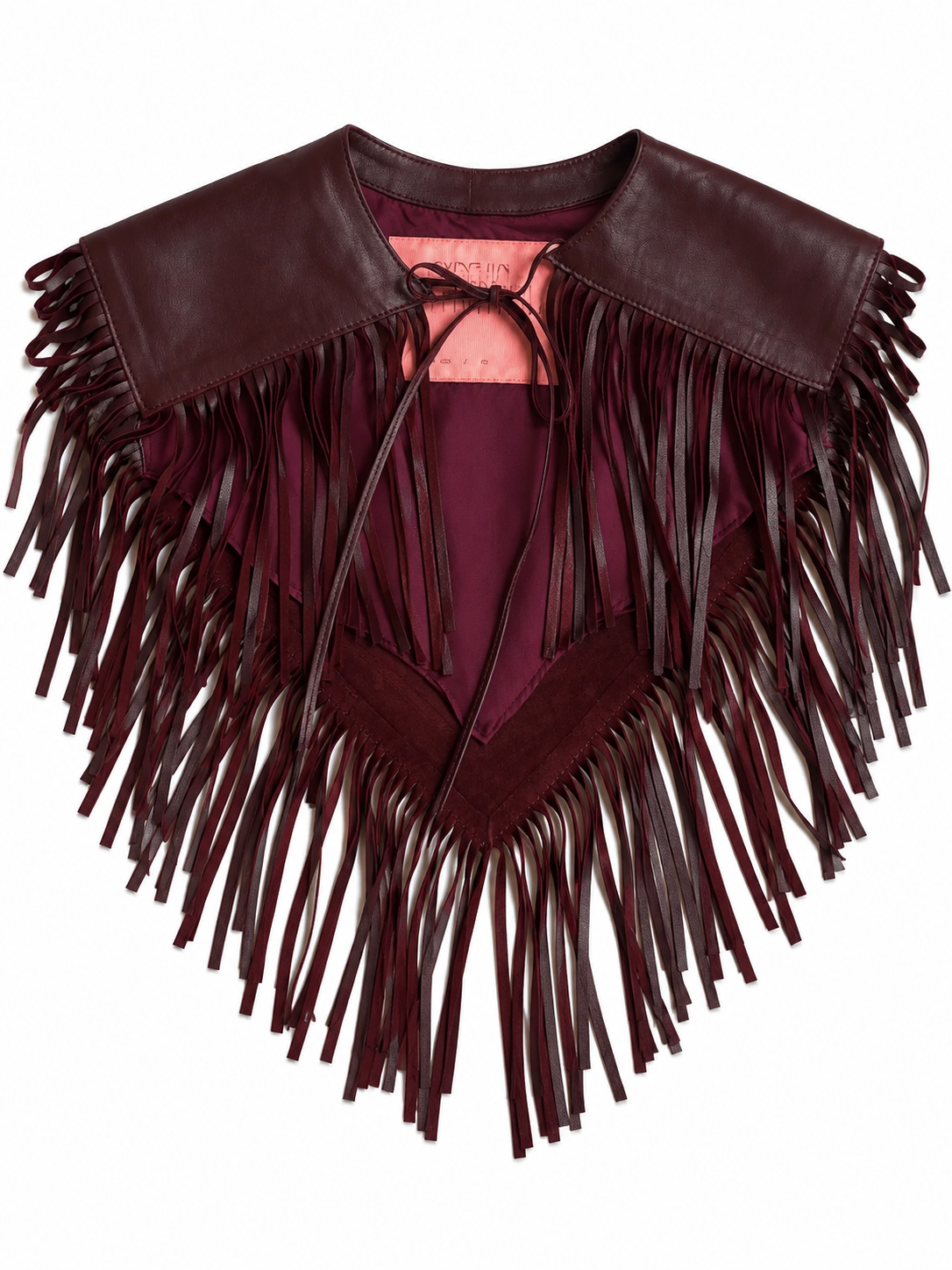 LEATHER MINI CAPE