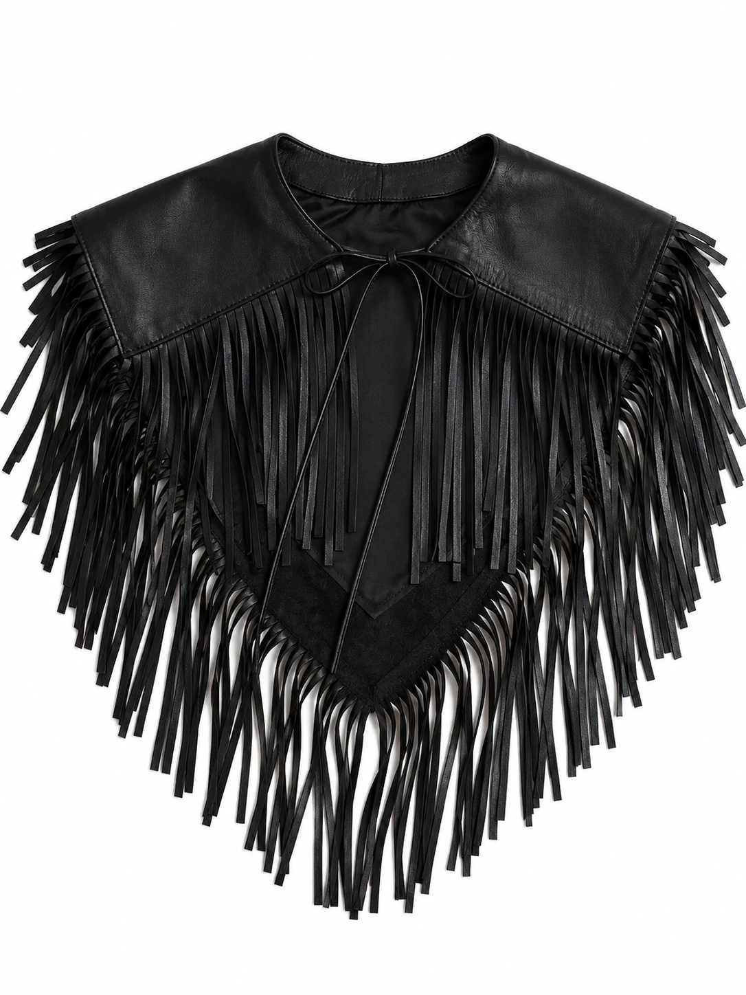 LEATHER MINI CAPE