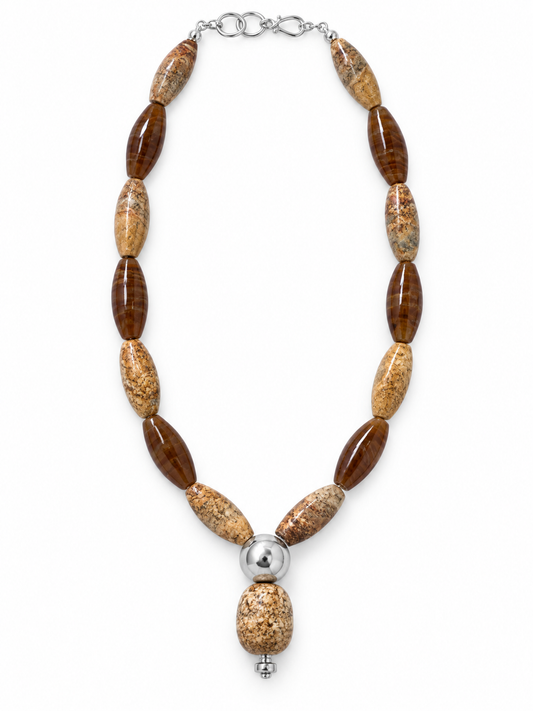 BROWN ONYX NECKLACE