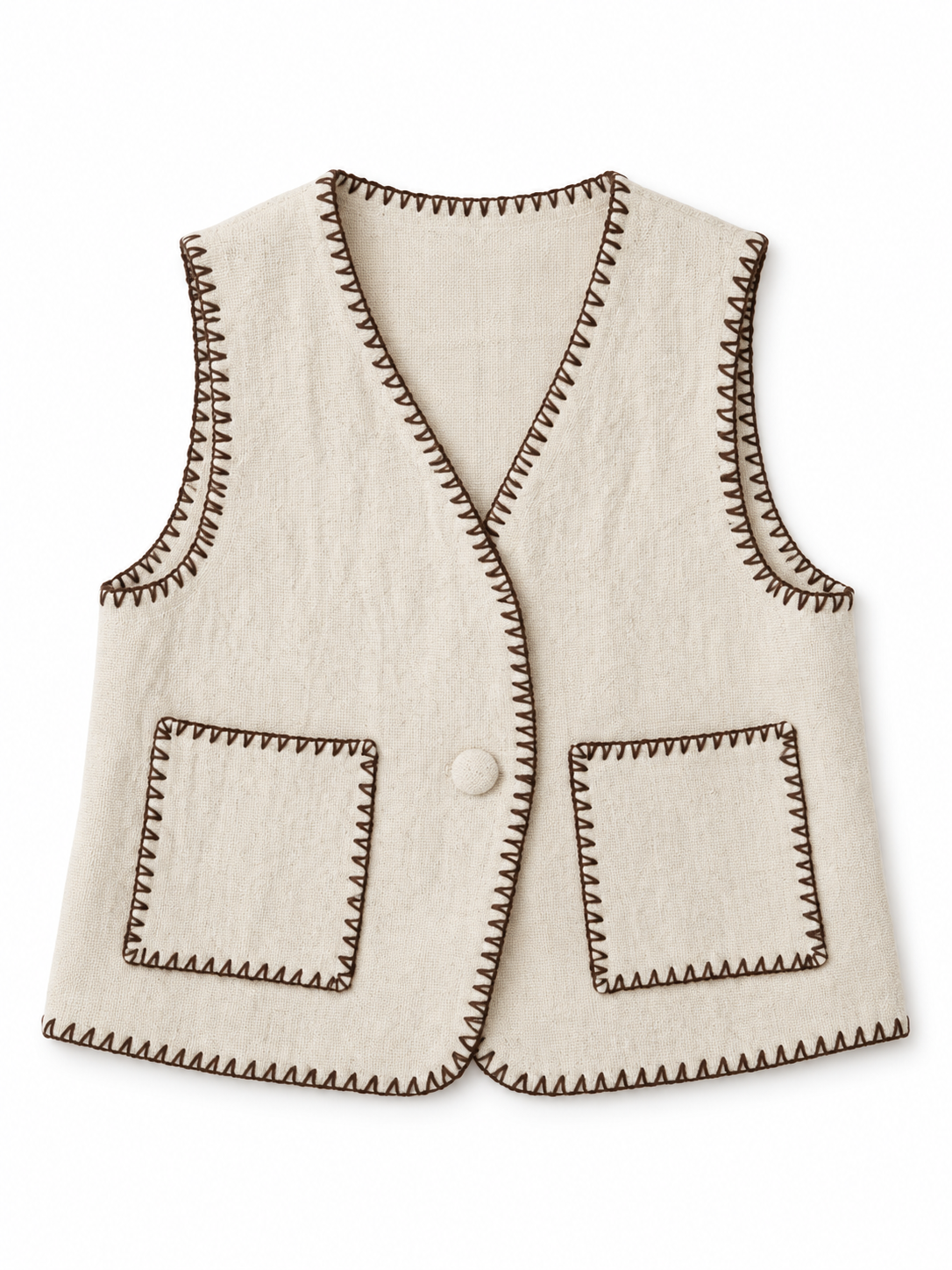 CREAM WOOL VEST