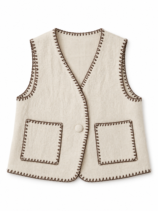 CREAM WOOL VEST