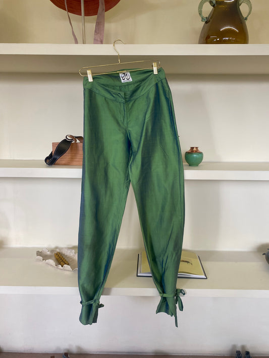 SILK GREEN PANTS