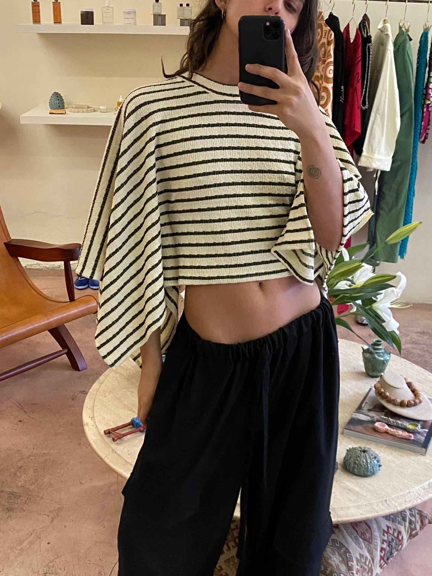 GREEN PONCHO TEE