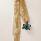 BLUE ORCHID WHITE VELVET RIBBON NECKLACE