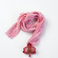 PINK ORCHID PINK VELVET RIBBON NECKLACE