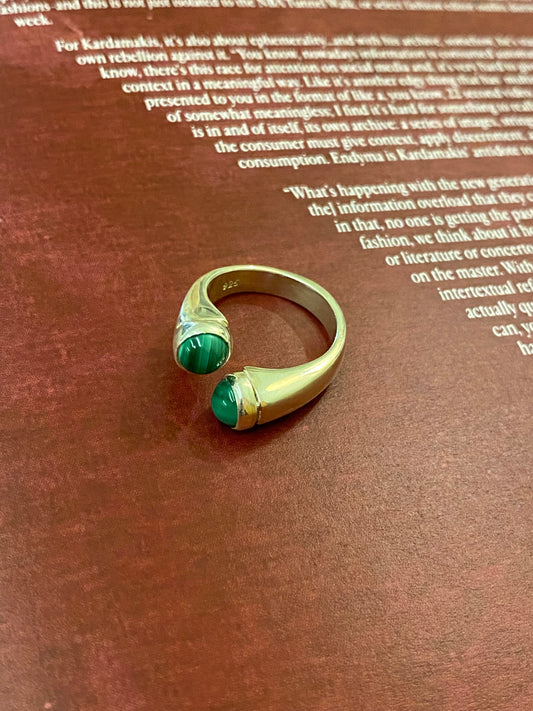 DOBLE MALAQUITA RING