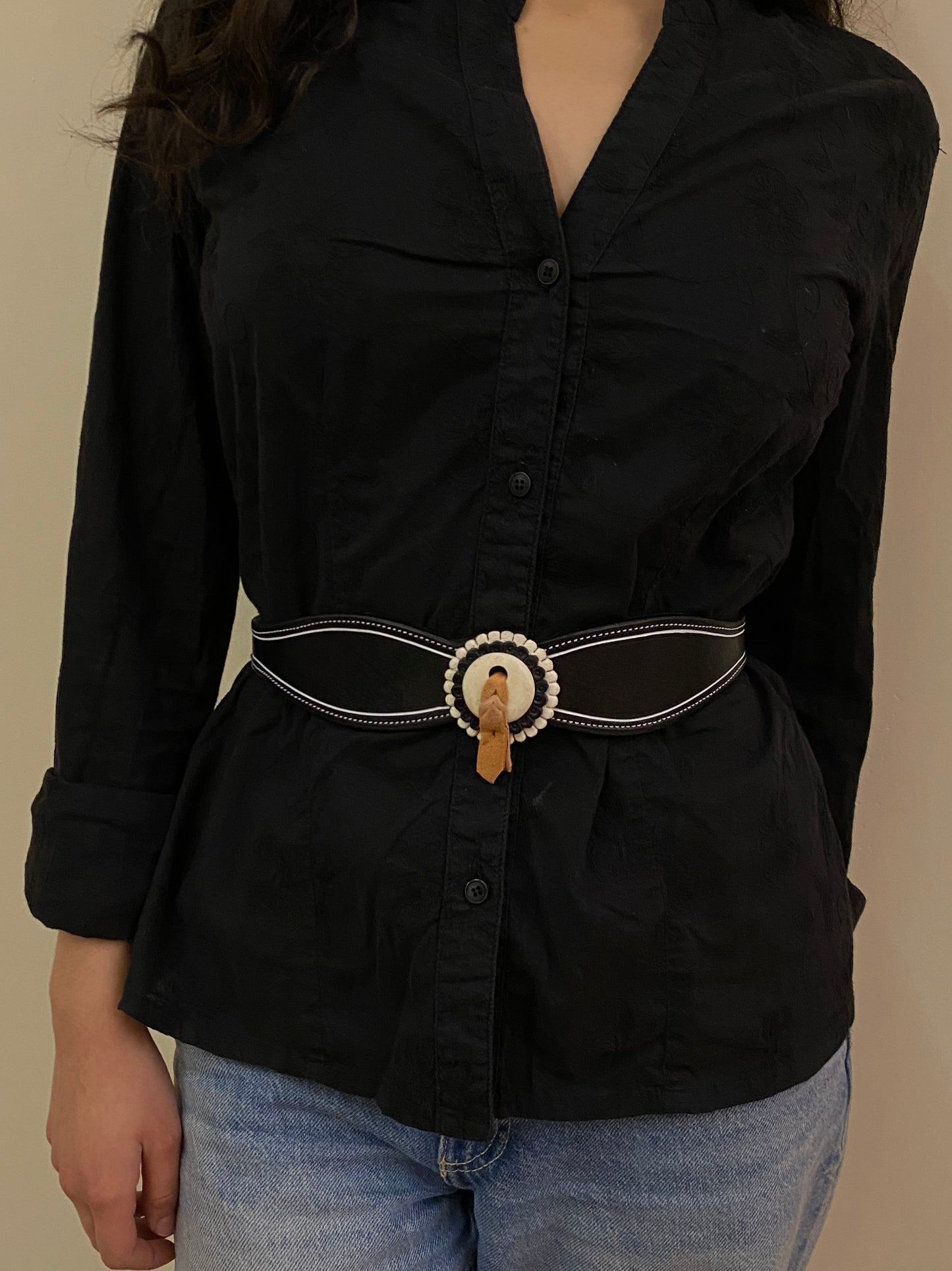 SOLID BLACK CORRELLON BELT