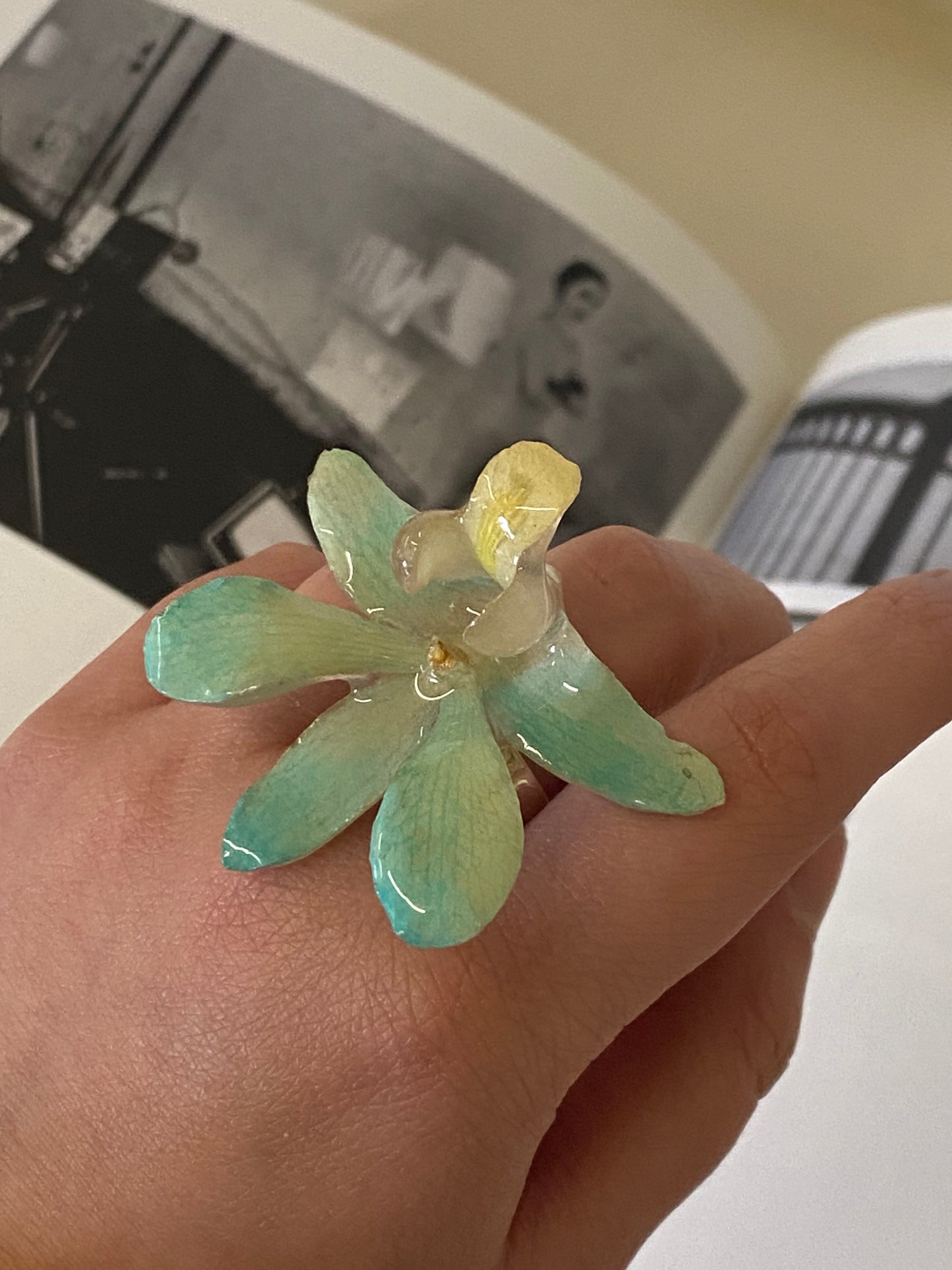 GREEN ORCHID RING
