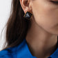 MISMATCHED RESIN PYRAMID EARRINGS
