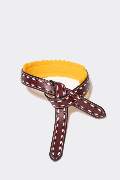 BURGUNDY NUDO BELT