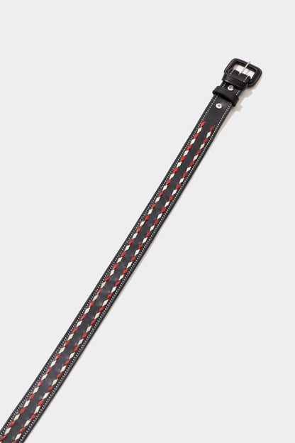 BLACK PESPUNTE BELT
