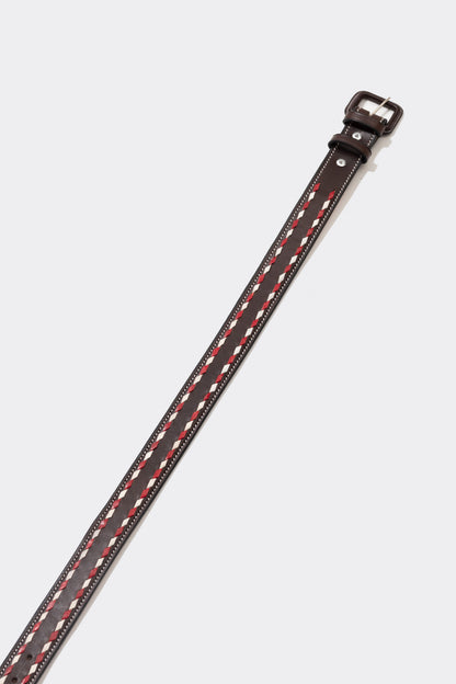 BROWN PESPUNTE BELT