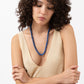 LAPISLAZULI GOLD PLATED BROCHE NECKLACE