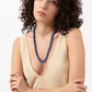 LAPISLAZULI GOLD PLATED BROCHE NECKLACE