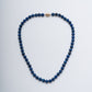 LAPISLAZULI GOLD PLATED BROCHE NECKLACE