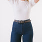 BROWN DIAMOND CUT-OUT BELT