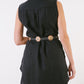 BLACK CHARRO BELT