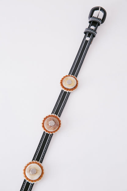 BLACK CHARRO BELT