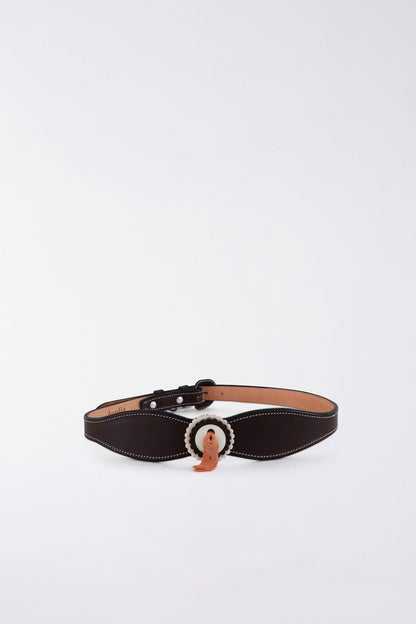 BROWN SOLID CORRELLON BELT
