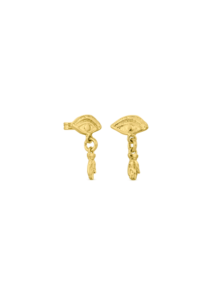 MINI EYE AND HAND EARRINGS